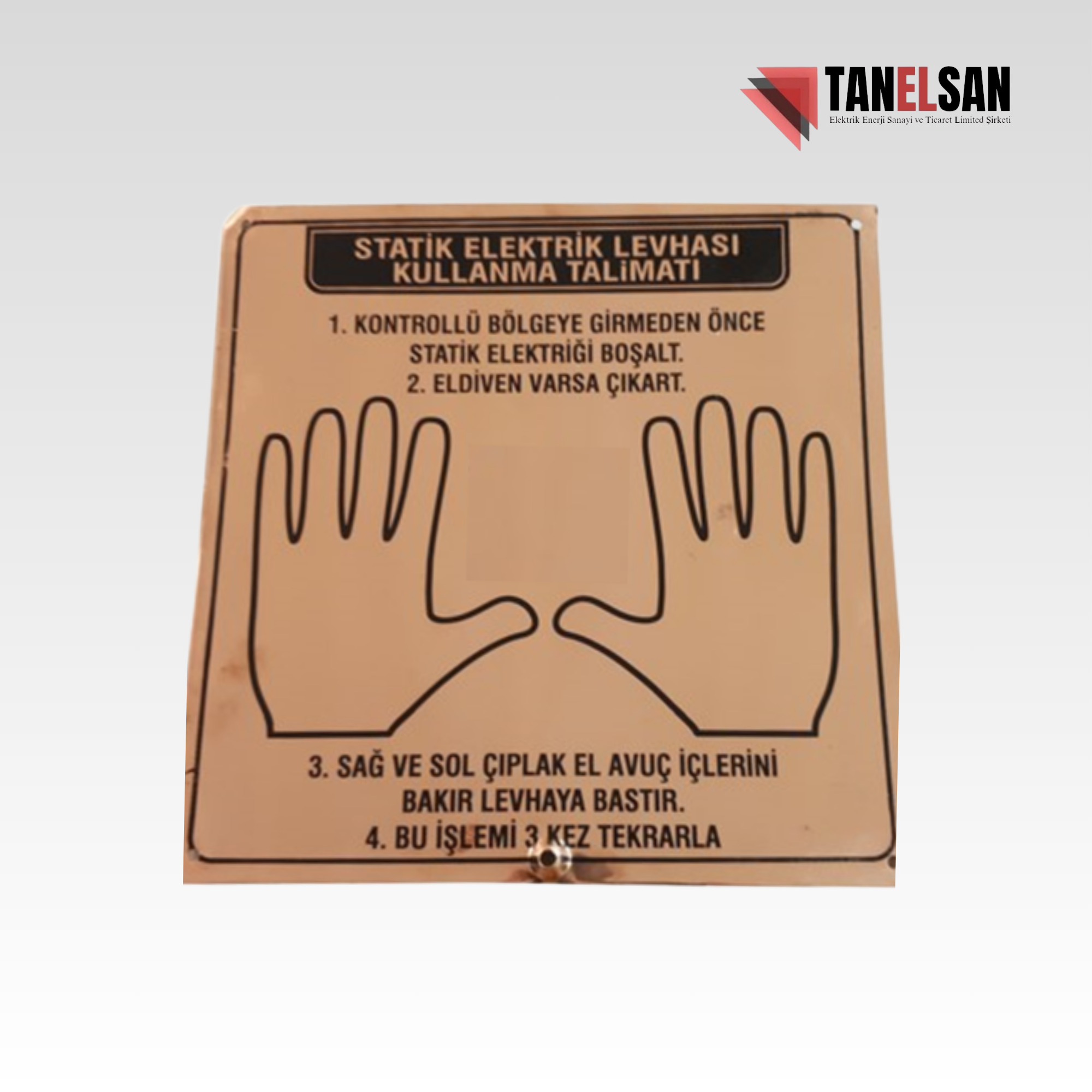 ANTİSTATİK TOPRAKLAMA LEVHASI
